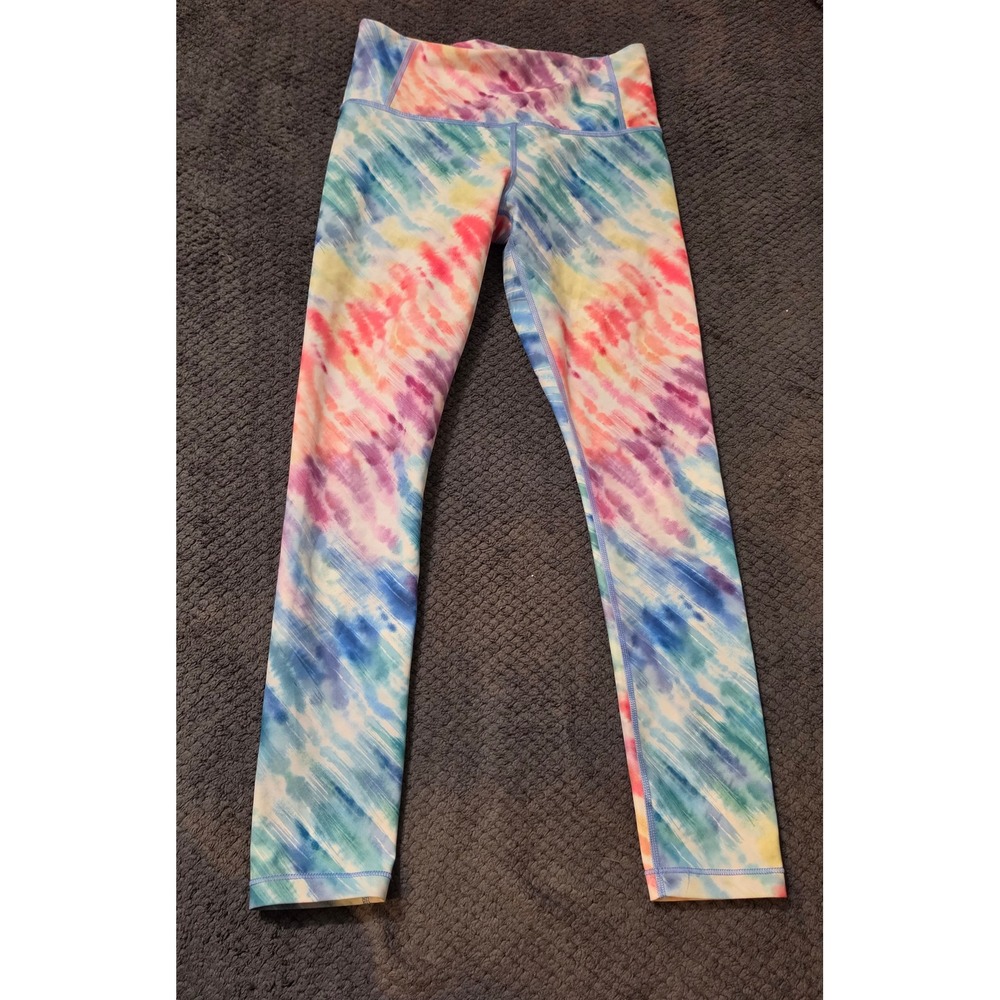 Athleta Love Proudly 7/8 Tight XS Rainbow Tie Dye Leggings High Rise Yoga Pants